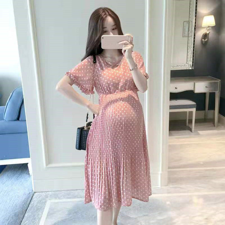 Wave Point Maternity Dress - Embrace Comfort and Style